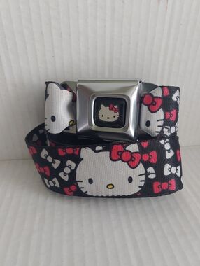 Hello Kitty Adjustable Seatbelt Buckle Belt Fits Most - By Sanrio & Buckle Down